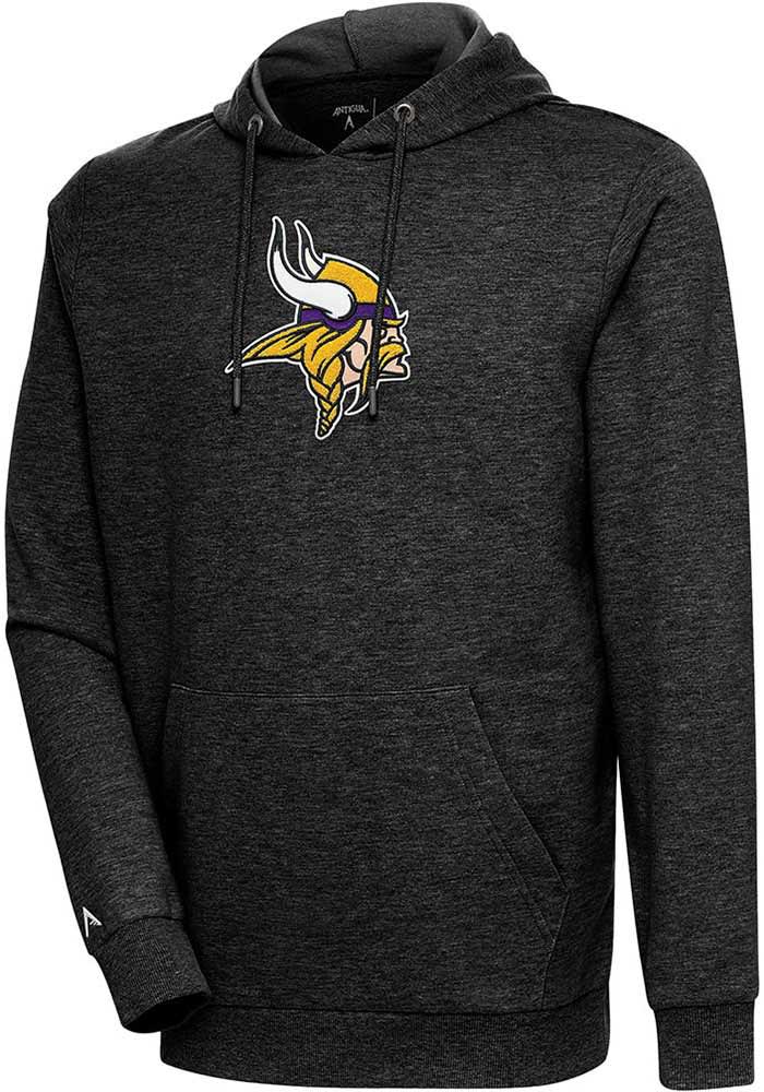 Men's Antigua Oatmeal Minnesota Vikings Action Chenille Pullover