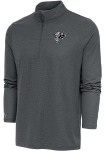 Antigua Atlanta Falcons Mens Charcoal Metallic Logo Epic Long Sleeve 1/4 Zip Pullover