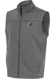 Antigua Atlanta Falcons Mens Grey Metallic Logo Links Golf Sleeveless Jacket