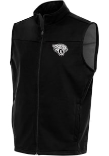 Antigua Jacksonville Jaguars Mens Black Metallic Logo Links Golf Sleeveless Jacket