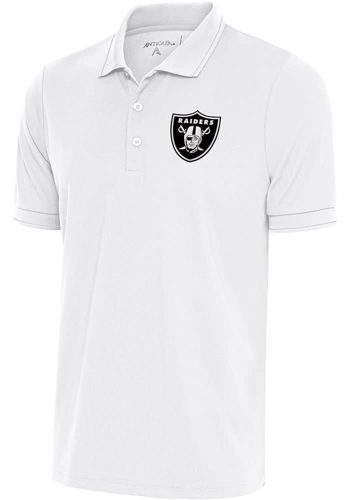 Men's Las Vegas Raiders Antigua White Metallic Logo Victory Full