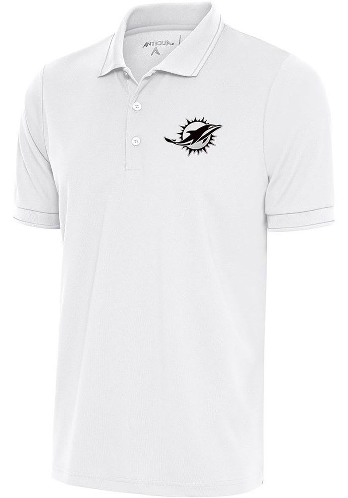 Miami Dolphins Antigua Compass Polo - White