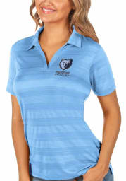 Antigua Memphis Grizzlies Womens Blue Compass Short Sleeve Polo Shirt