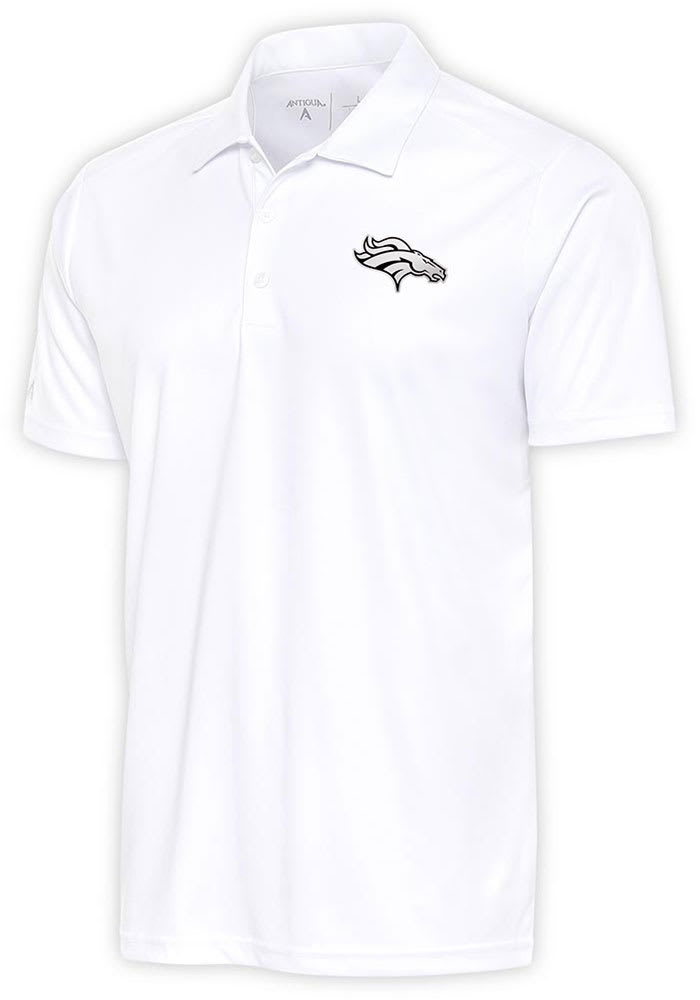 Men's Antigua White Denver Broncos Legacy Pique Polo 