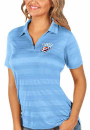 Antigua Oklahoma City Thunder Womens Blue Compass Short Sleeve Polo Shirt