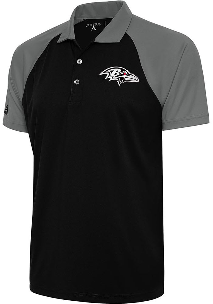 Baltimore Ravens Antigua Metallic Logo Affluent Polo - White