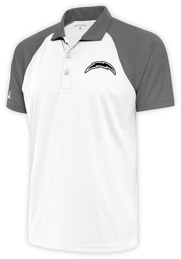 Men's Antigua White Los Angeles Chargers Esteem Polo Size: Small