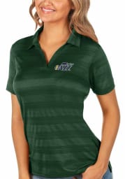Antigua Utah Jazz Womens Green Compass Short Sleeve Polo Shirt