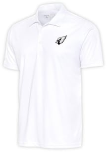 Antigua Arizona Cardinals Mens White Metallic Logo Tribute Short Sleeve Polo