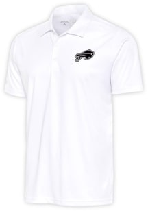 Antigua Buffalo Bills Mens White Metallic Logo Tribute Short Sleeve Polo