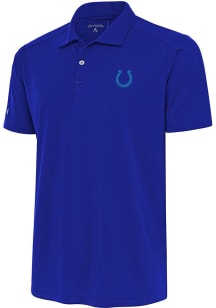 Antigua Indianapolis Colts Mens Blue Tonal Logo Tribute Short Sleeve Polo