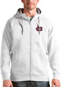 Antigua Montreal Canadiens Mens White Victory Full Long Sleeve Full Zip Jacket
