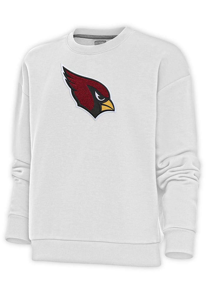 Men's Antigua Black Arizona Cardinals Victory Chenille Pullover Sweatshirt Size: Small