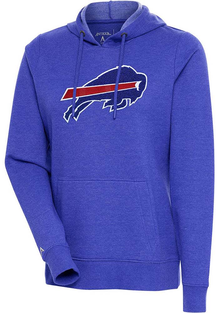 Buffalo Bills Antigua Women's Victory Chenille Pullover Hoodie - Charcoal