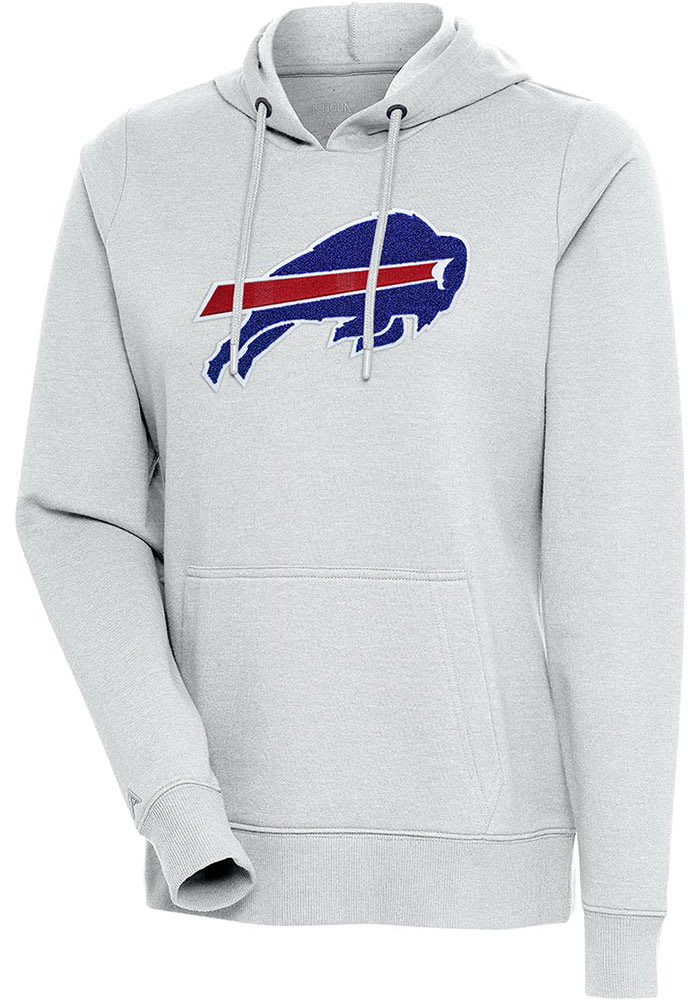 Buffalo Bills Antigua Women's Victory Chenille Pullover Sweatshirt - White