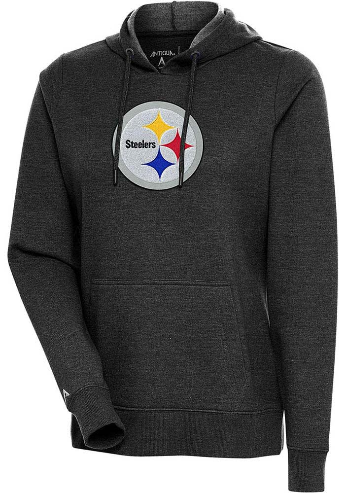 Antigua Pittsburgh Steelers Mens Black Victory Long Sleeve Full