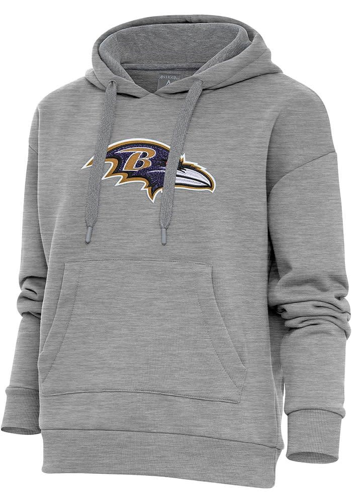 Antigua Baltimore Ravens Women's Purple Chenille Logo Victory Crew Sweatshirt, Purple, 65% Cotton / 35% POLYESTER, Size XL, Rally House