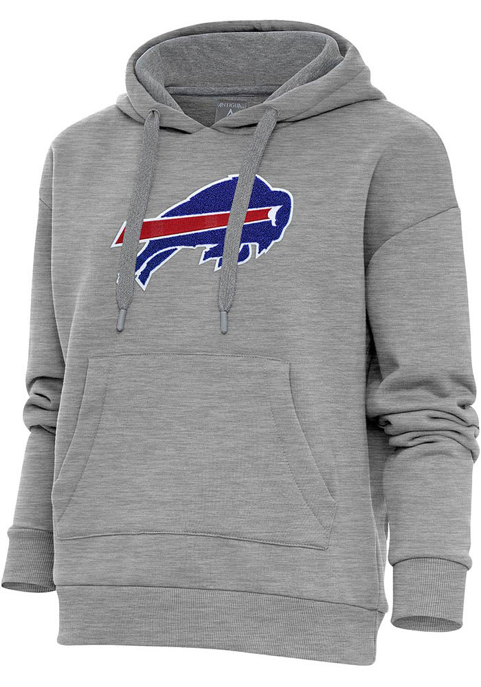 Antigua Buffalo Bills Women's Red Chenille Logo Victory Crew Sweatshirt, Red, 65% Cotton / 35% POLYESTER, Size S, Rally House