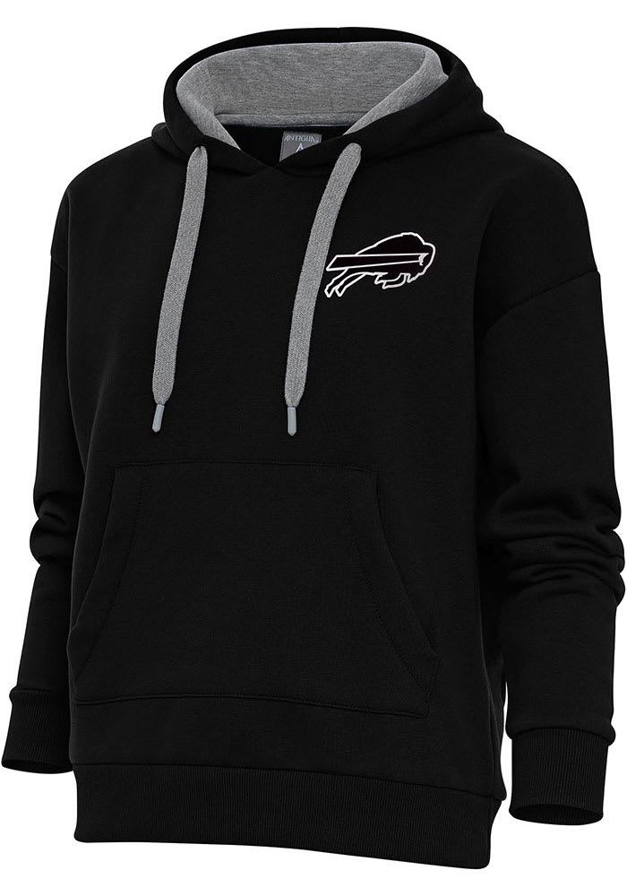 Buffalo Bills Antigua Women's Victory Chenille Pullover Hoodie - Charcoal