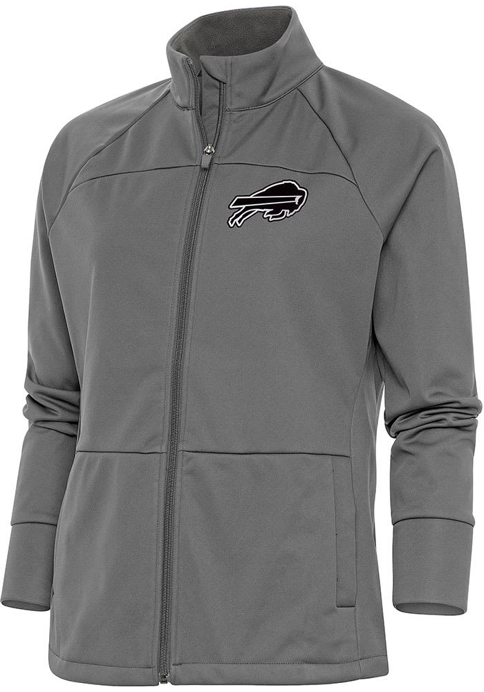 Antigua Men's Black Buffalo Bills Protect Lightweight Full-Zip Jacket