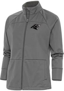 Antigua Carolina Panthers Womens Grey Metallic Logo Links Medium Weight Jacket