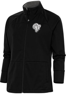 Antigua Los Angeles Rams Womens Black Metallic Logo Links Medium Weight Jacket