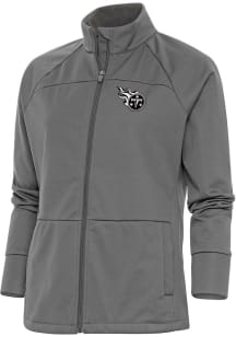 Antigua Tennessee Titans Womens Grey Metallic Logo Links Light Weight Jacket