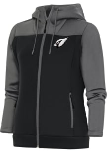 Antigua Arizona Cardinals Womens Grey Metallic Logo Protect Long Sleeve Full Zip Jacket