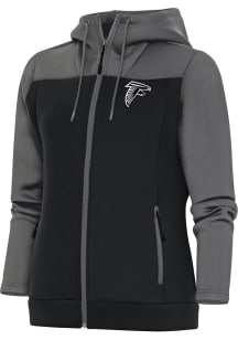 Antigua Atlanta Falcons Womens Grey Metallic Logo Protect Long Sleeve Full Zip Jacket