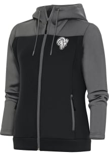 Antigua Los Angeles Rams Womens Grey Metallic Logo Protect Long Sleeve Full Zip Jacket
