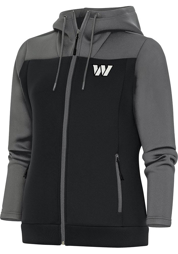 Women's Washington Commanders Antigua Black Victory Full-Zip