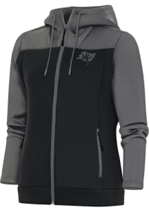 Antigua Tampa Bay Buccaneers Womens Grey Tonal Logo Protect Long Sleeve Full Zip Jacket