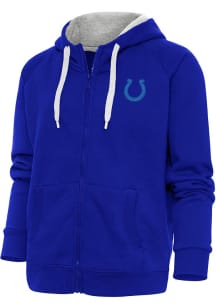 Antigua Indianapolis Colts Womens Blue Tonal Logo Victory Long Sleeve Full Zip Jacket