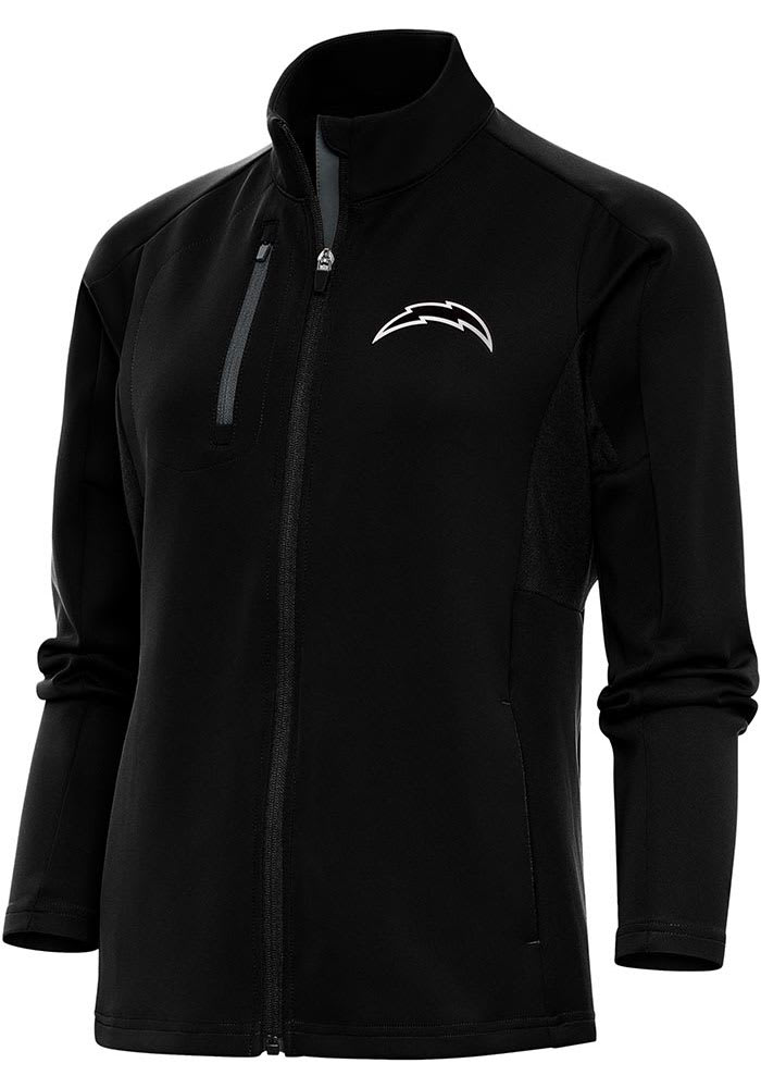 Antigua Los Angeles Chargers Women's Black Victory Full-Zip Jacket