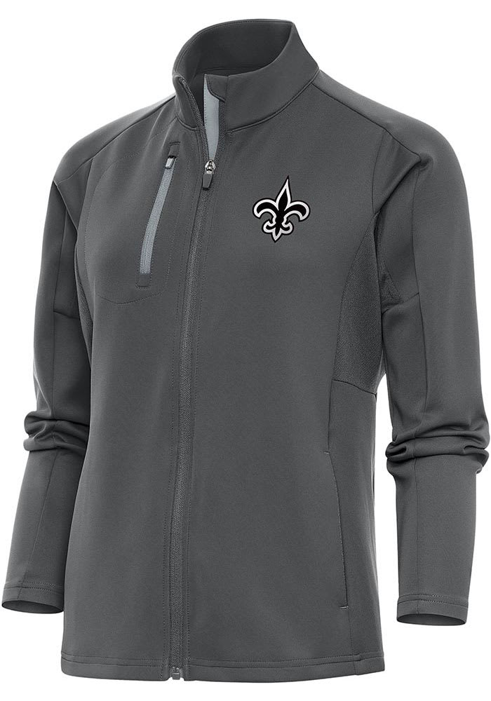 Women's Antigua Heather Gray New Orleans Saints Lightweight