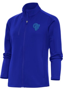 Antigua Los Angeles Rams Womens Blue Tonal Logo Generation Light Weight Jacket