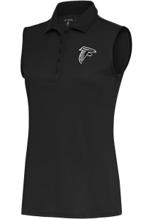 Antigua Atlanta Falcons Womens Grey Metallic Logo Tribute Polo Shirt