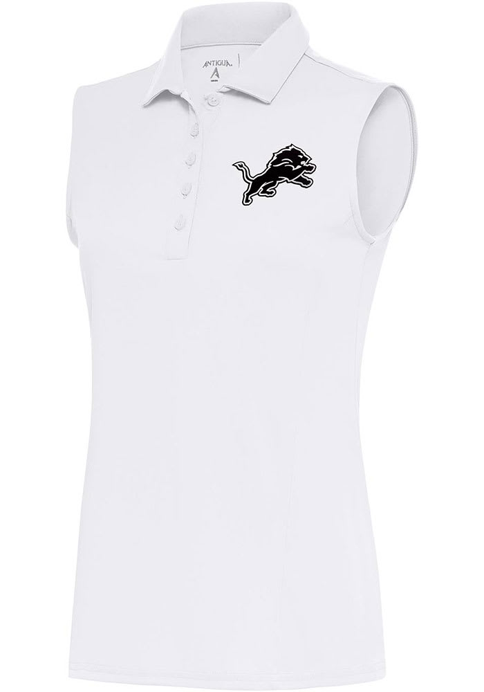 Detroit Lions Antigua Deliver Button-Down Polo - Gray/Black