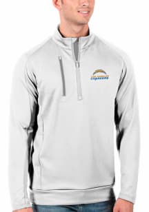 Antigua Los Angeles Chargers Mens White Generation Long Sleeve 1/4 Zip Pullover