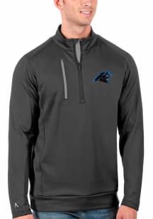 Antigua Carolina Panthers Mens Grey Generation Long Sleeve 1/4 Zip Pullover