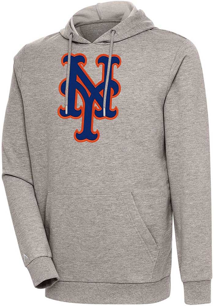 Antigua New York Mets Mens Oatmeal Action Pullover Jackets