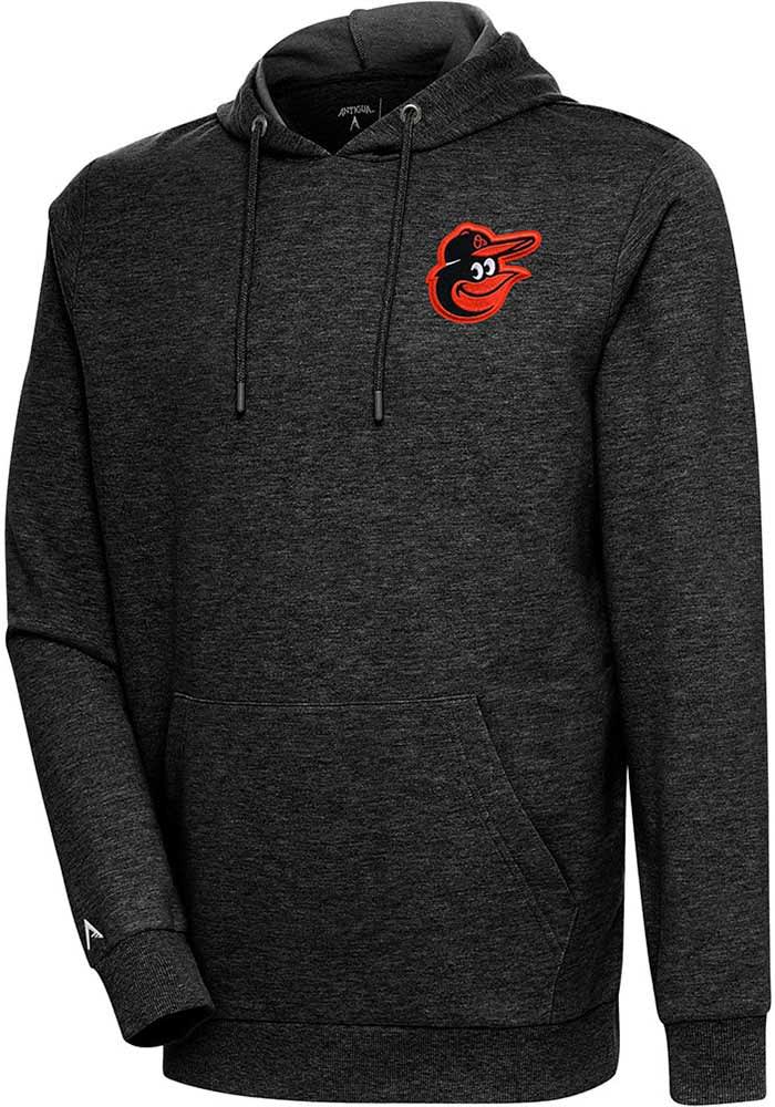 Antigua Baltimore Orioles Black Strong Hold Long Sleeve Hoodie, Black, 100% POLYESTER, Size S, Rally House