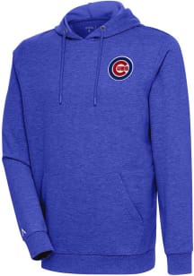 Antigua Chicago Cubs Mens Blue Action Long Sleeve Hoodie