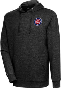 Antigua Chicago Cubs Mens Black Action Long Sleeve Hoodie