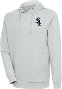 Antigua Chicago White Sox Mens Grey Action Long Sleeve Hoodie