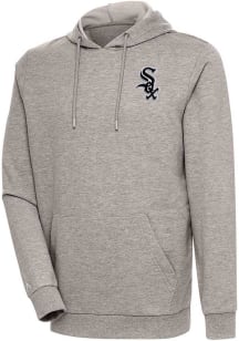 Antigua Chicago White Sox Mens Oatmeal Action Long Sleeve Hoodie
