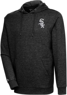Antigua Chicago White Sox Mens Black Action Long Sleeve Hoodie