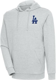 Antigua Los Angeles Dodgers Mens Grey Action Long Sleeve Hoodie