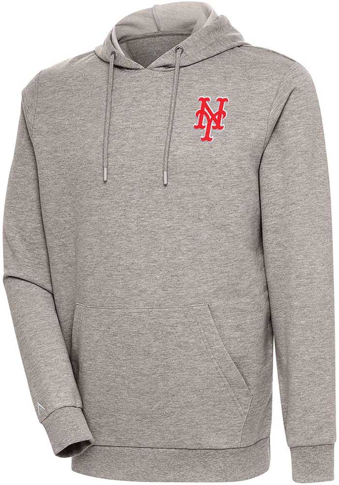 Antigua New York Mets Mens Oatmeal Action Pullover Jackets
