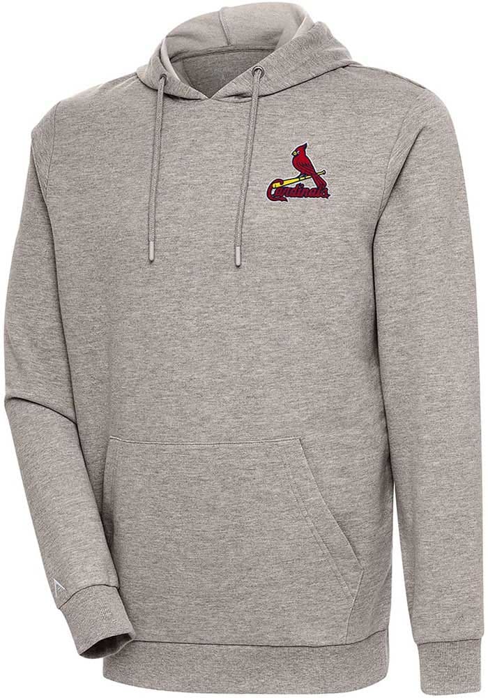 Antigua St Louis Cardinals Oatmeal Absolute Long Sleeve Hoodie, Oatmeal, 100% POLYESTER, Size L, Rally House